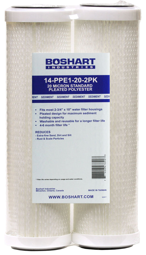 Boshart 14 - (G)褶聚酯沉积物盒式14-PPE1-20 PPE系列,九又四分之三